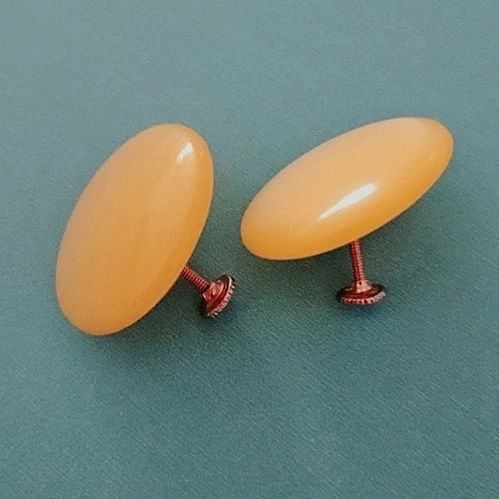 🔥3/$20 Vintage Yellow Acrylic Earrings